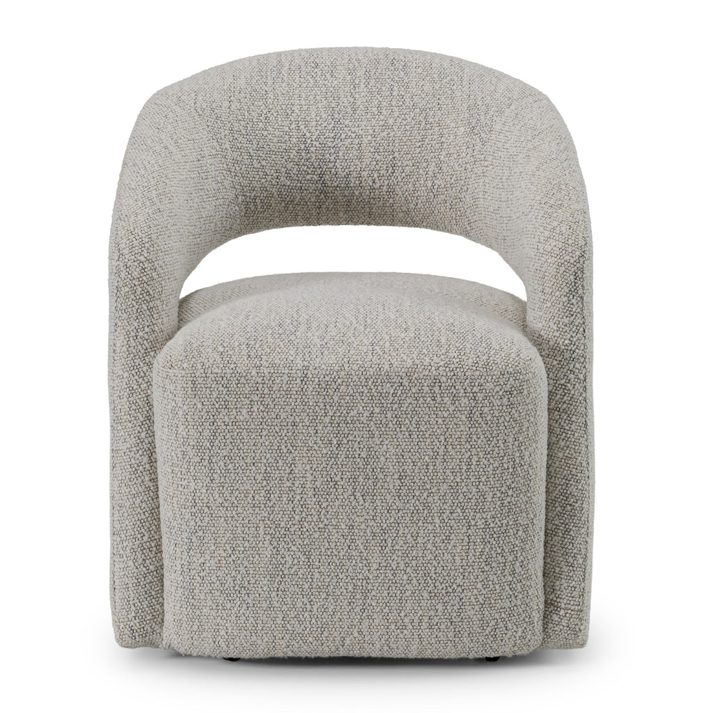 Modrest Kadoka Modern Light Grey Fabric Dining Chair With Castor Wheels Model VGKK-KF-Y2228-LTGRY