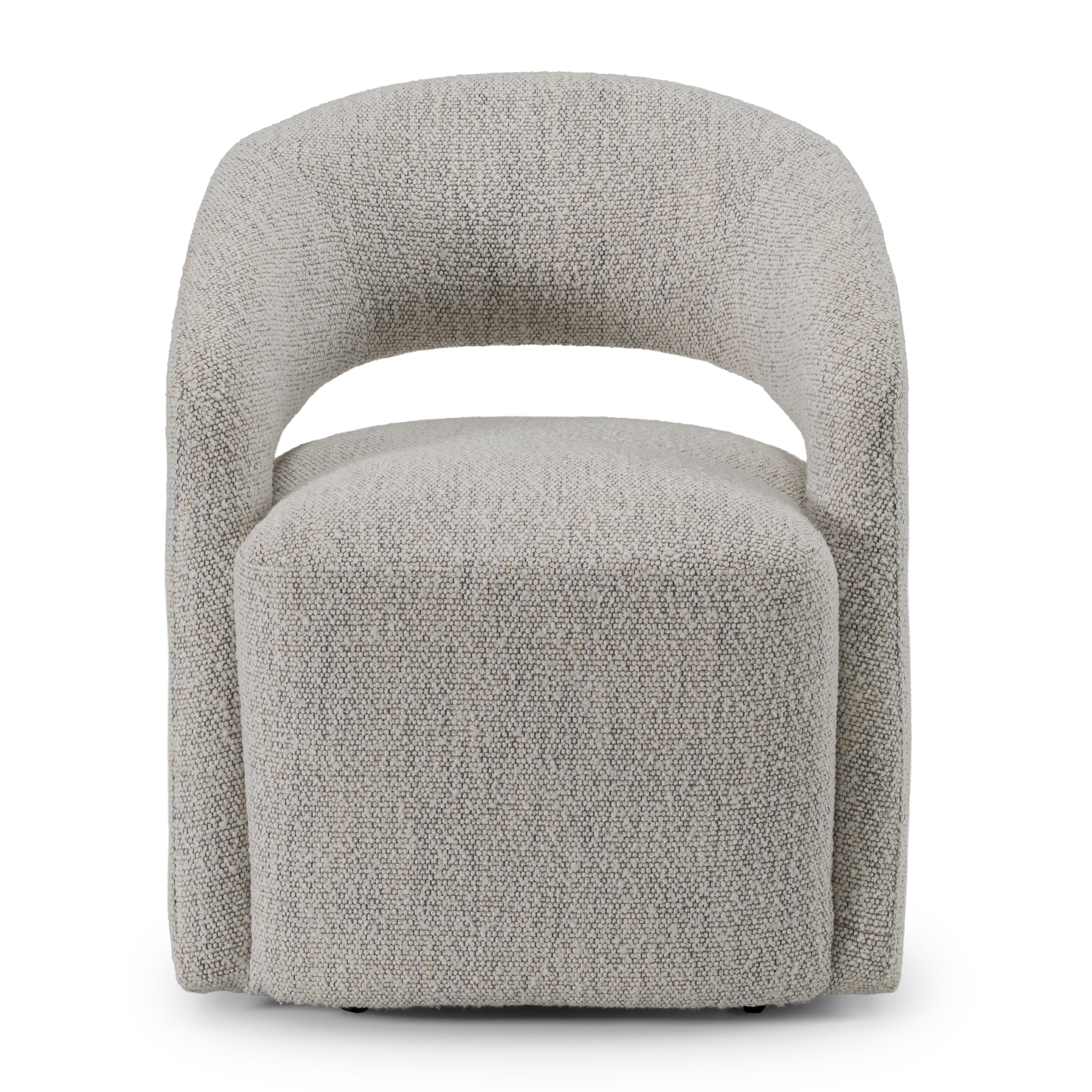 Modrest Kadoka Modern Light Grey Fabric Dining Chair With Castor Wheels Model VGKK-KF-Y2228-LTGRY