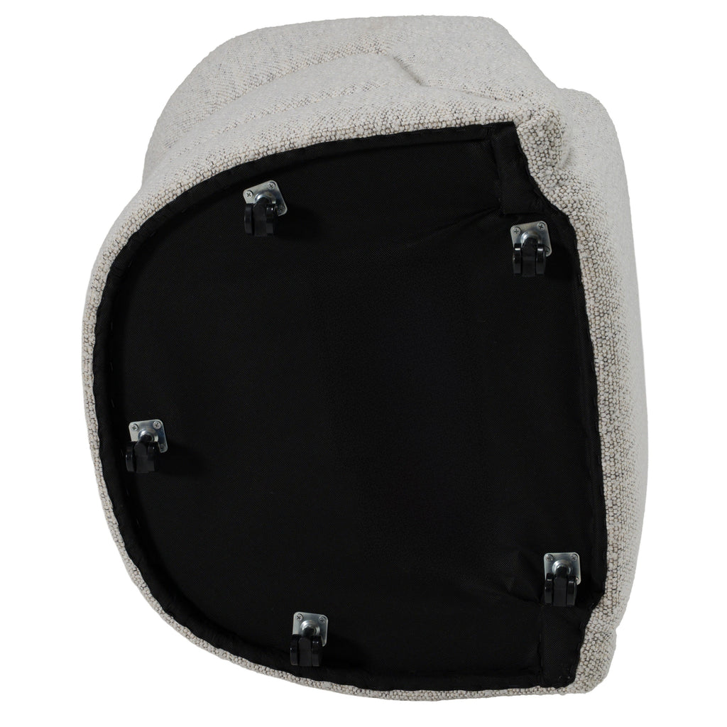 Modrest Kadoka Modern Light Grey Fabric Dining Chair With Castor Wheels Model VGKK-KF-Y2228-LTGRY