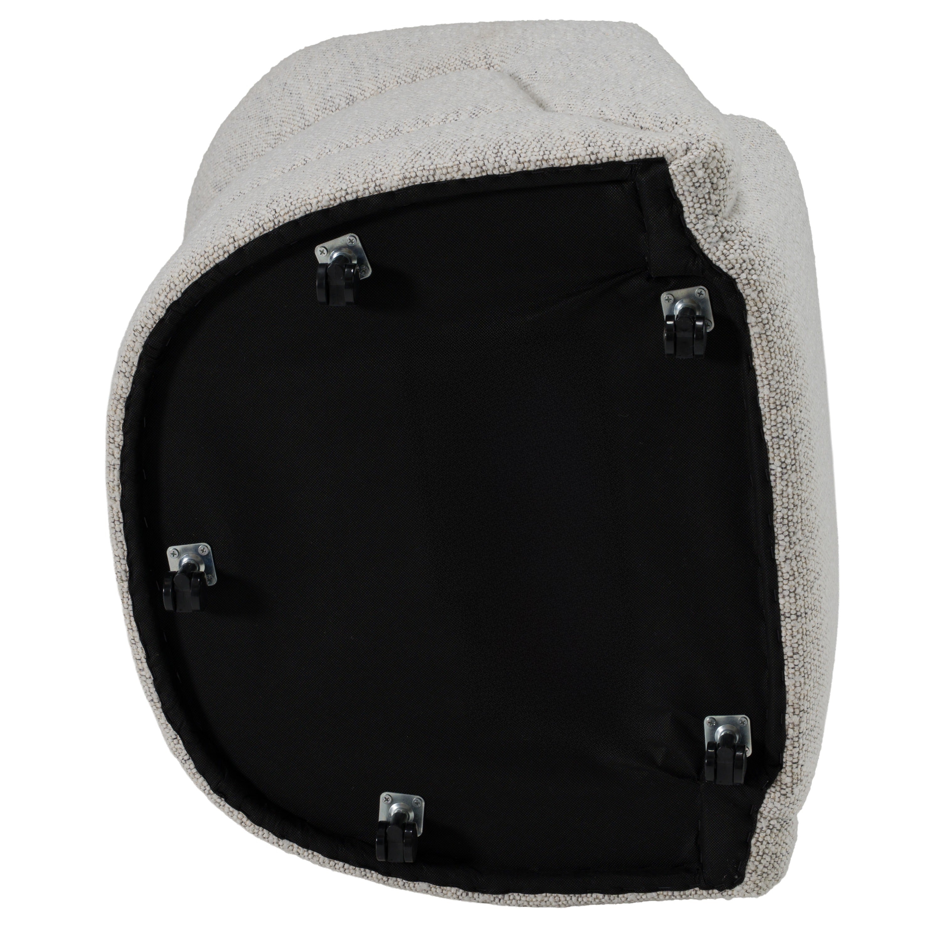 Modrest Kadoka Modern Light Grey Fabric Dining Chair With Castor Wheels Model VGKK-KF-Y2228-LTGRY