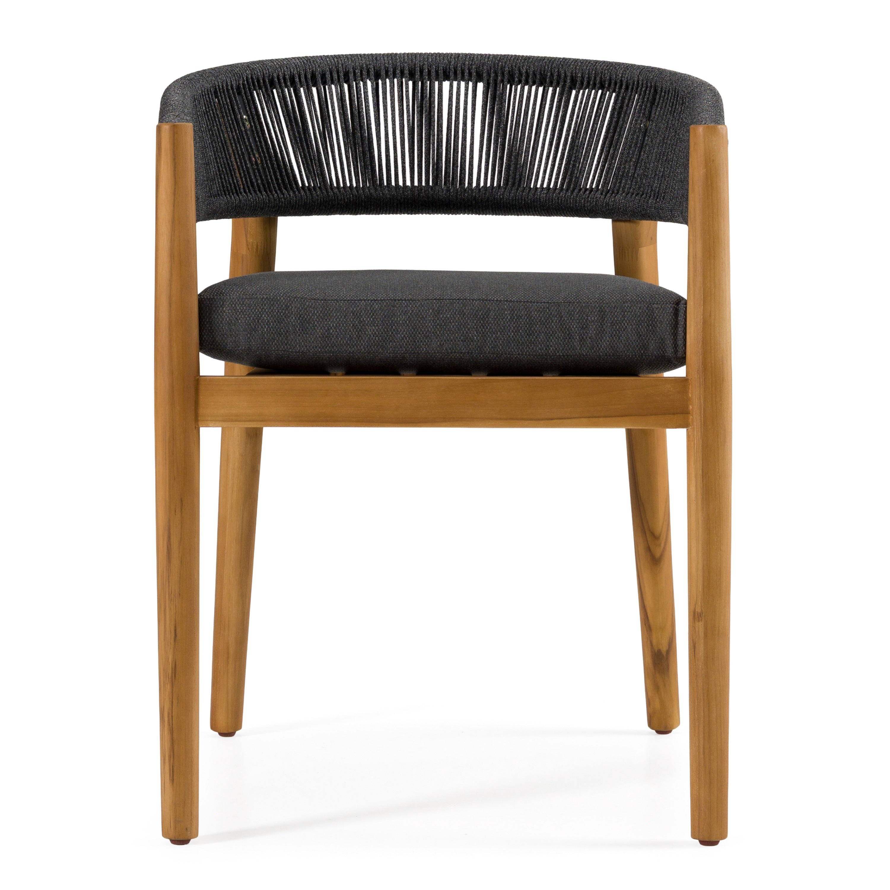 Renava Kamari Outdoor Grey Olefin Fabric & Teak Dining Chair (Set Of 2) Model VGEF-LOIVRE-CHR