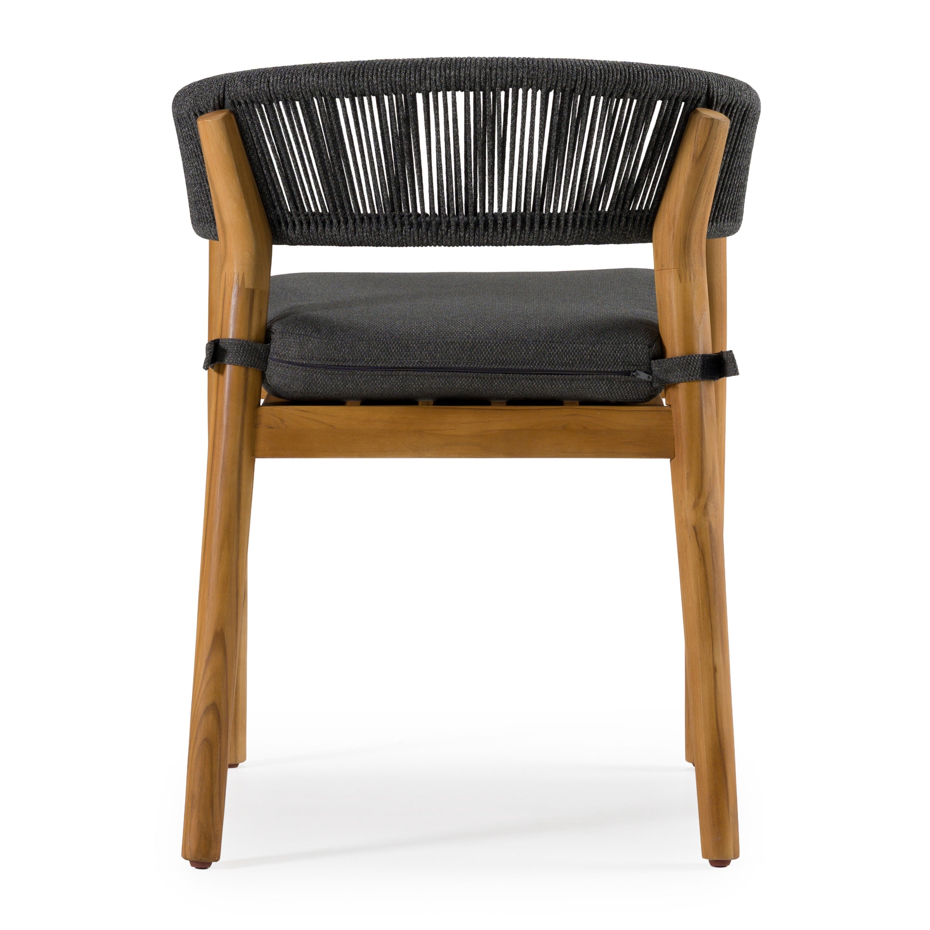 Renava Kamari Outdoor Grey Olefin Fabric & Teak Dining Chair (Set Of 2) Model VGEF-LOIVRE-CHR