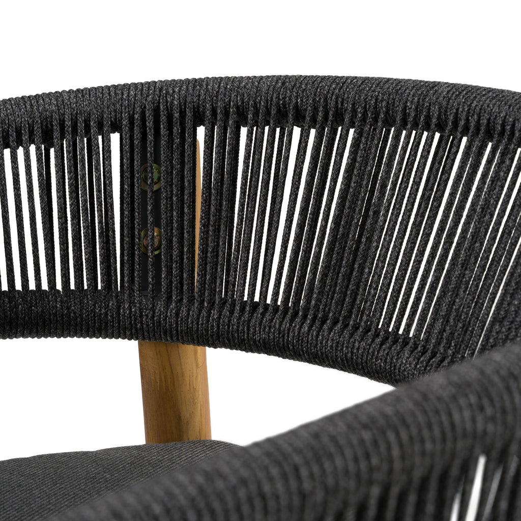 Renava Kamari Outdoor Grey Olefin Fabric & Teak Dining Chair (Set Of 2) Model VGEF-LOIVRE-CHR