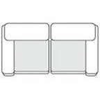 Divani Casa Kinsey Modern Blue Fabric Modular Sectional Sofa 2 Piece Sectional Model VGKK-KF.8035-MOD-NAVY-2-Piece Sectional