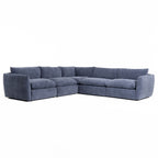 Divani Casa Kinsey Modern Blue Fabric Modular Sectional Sofa Model VGKK-KF.8035-SECT-NAVY