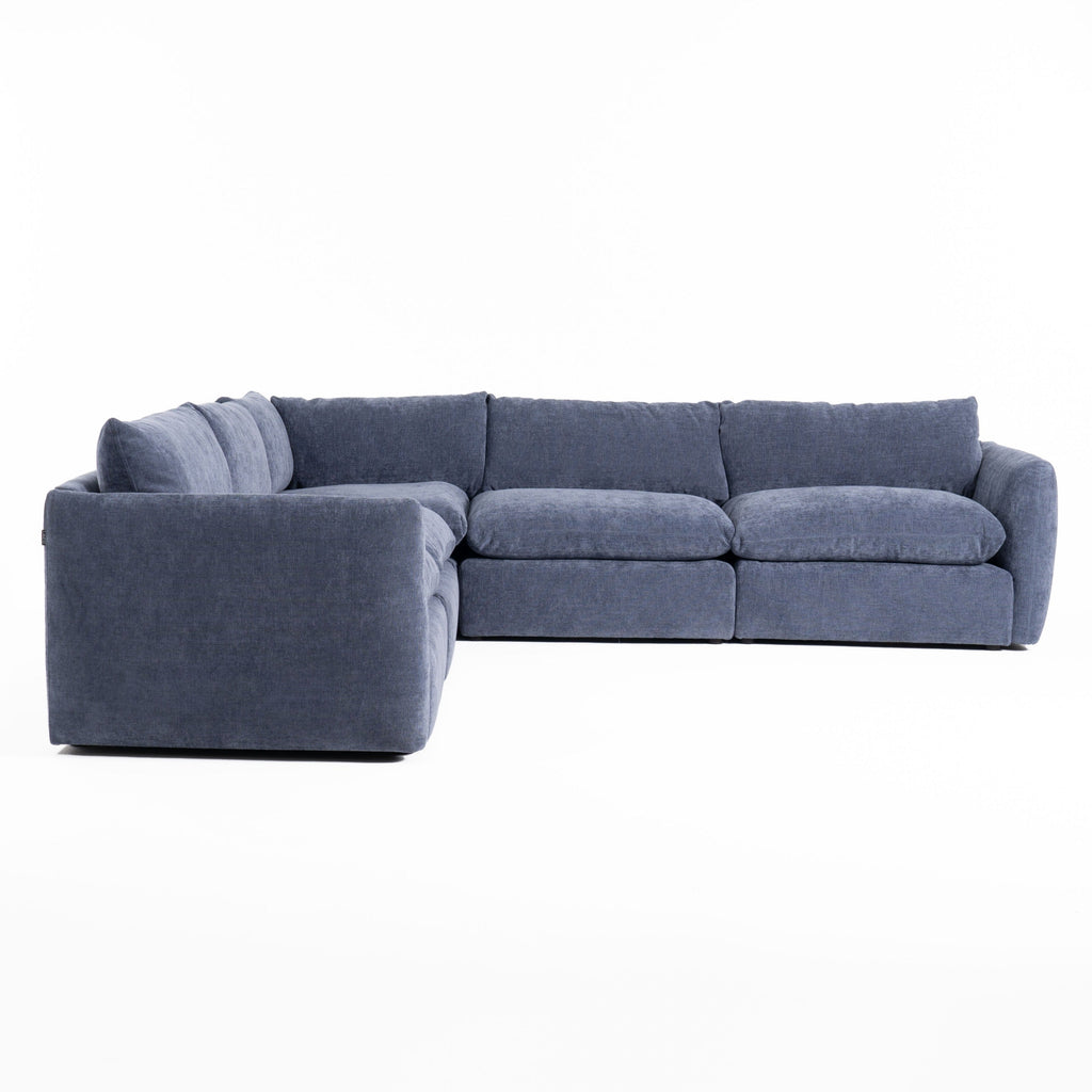 Divani Casa Kinsey Modern Blue Fabric Modular Sectional Sofa Model VGKK-KF.8035-SECT-NAVY