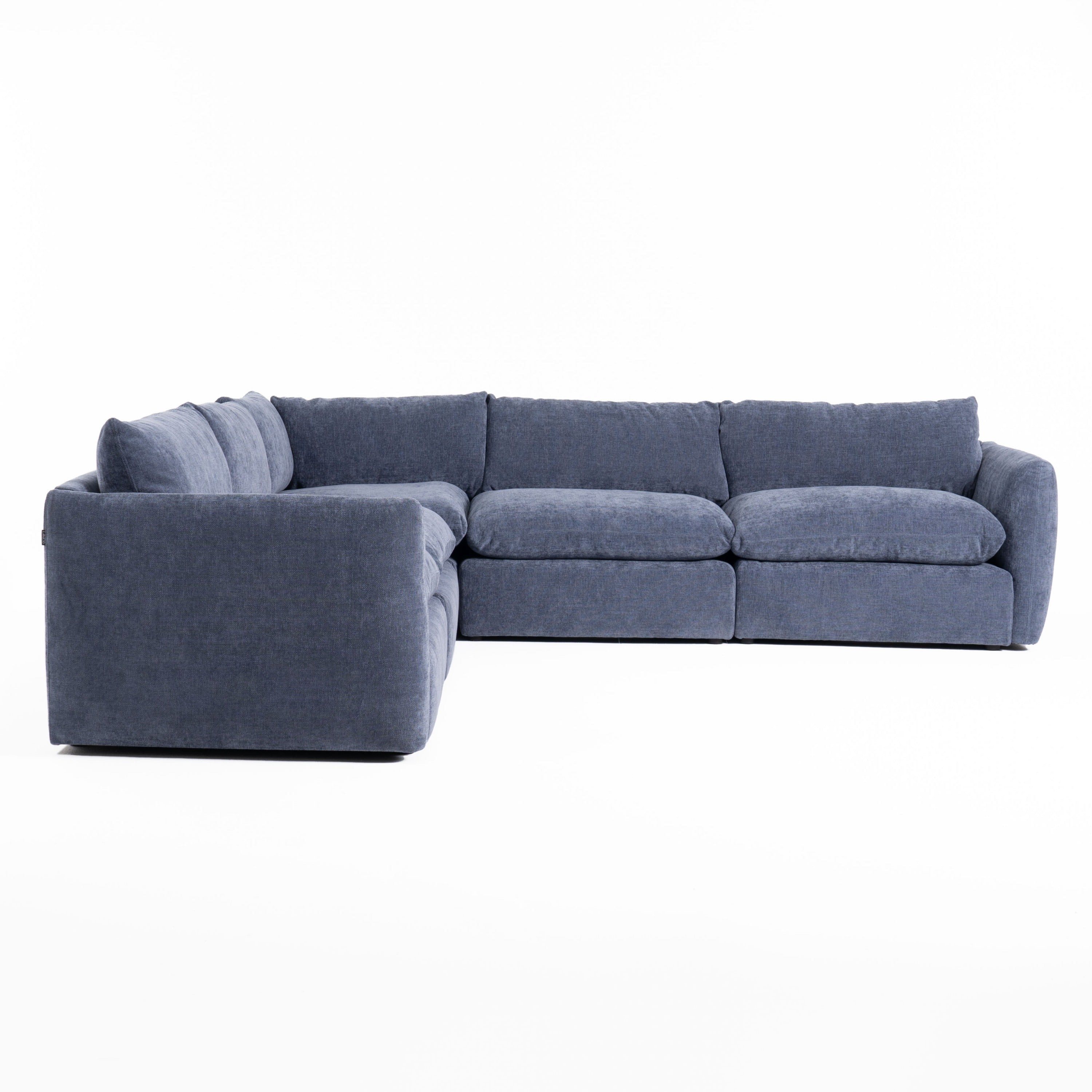 Divani Casa Kinsey Modern Blue Fabric Modular Sectional Sofa Model VGKK-KF.8035-SECT-NAVY