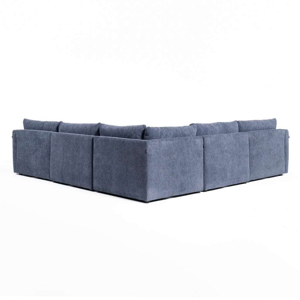 Divani Casa Kinsey Modern Blue Fabric Modular Sectional Sofa Model VGKK-KF.8035-SECT-NAVY