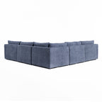 Divani Casa Kinsey Modern Blue Fabric Modular Sectional Sofa Model VGKK-KF.8035-SECT-NAVY