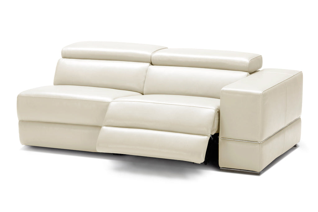 Divani Casa Hilgard Modern Light Grey Leather Left Facing Sectional Sofa With Recliners Model VGKM-KM127H-NL5115