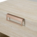 Lamod Italia Lago Modern Faux Travertine Nightstand Model VGAC-LAGO-NS