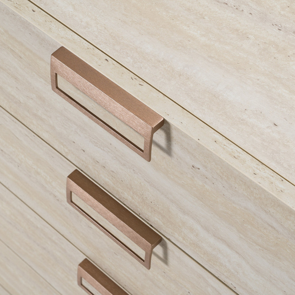 Lamod Italia Lago Modern Faux Travertine Chest Model VGAC-LAGO-CST