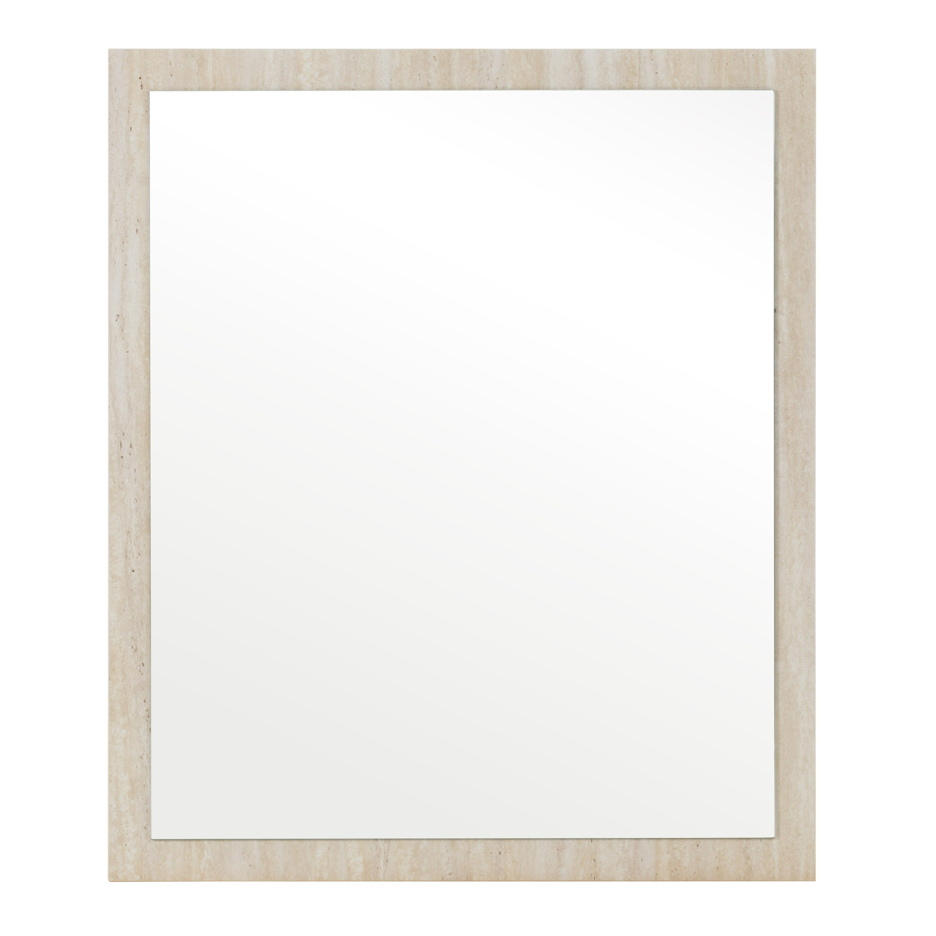Lamod Italia Lago Modern Faux Travertine Mirror Model VGAC-LAGO-MIR