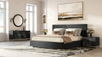 Lamod Cirque Modern Black Ash Bed Model VGVC-BD2368-BED-EK
