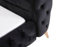 Modrest Legend Modern Black Velvet & Rosegold Bed Model VGVCBD8111-15-BLKROSE-BED