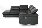 Divani Casa Maine Modern Dark Grey Eco Leather Left Facing Sectional Sofa With Recliner Model VGKNE9104-DK-GRY