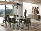 Modrest Costello Mid Century Modern Wenge Dining Table & 8 Chairs Set Model VGMA-MIT-3202-9PC-SET