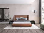 Modrest Emilia Modern Burnt Orange Velvet Bed Model VGKN-N5070-ORG