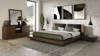 Nova Domus Fantasia Dark Walnut | Dark Grey Bed And Two Nightstands Model VGWDHL-W01-BED-2NS