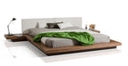 Modrest Opal Modern Low Profile Walnut Platform Bed Model VGKCHB39-WAL