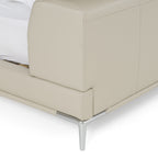 Modrest Pearson Modern Light Grey Leather Bed Model VGKK-B-177-BED-GRY