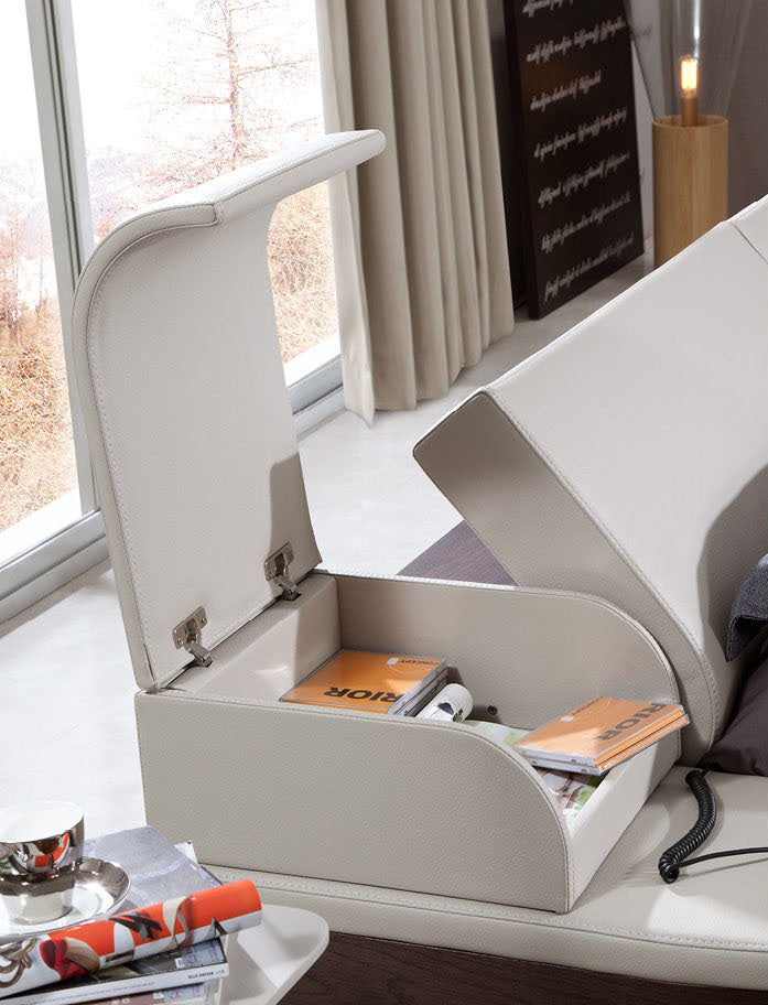 Portofino Adjustable Leatherette Bed With Built In Nightstands Model VGWCPORTOFINO-1