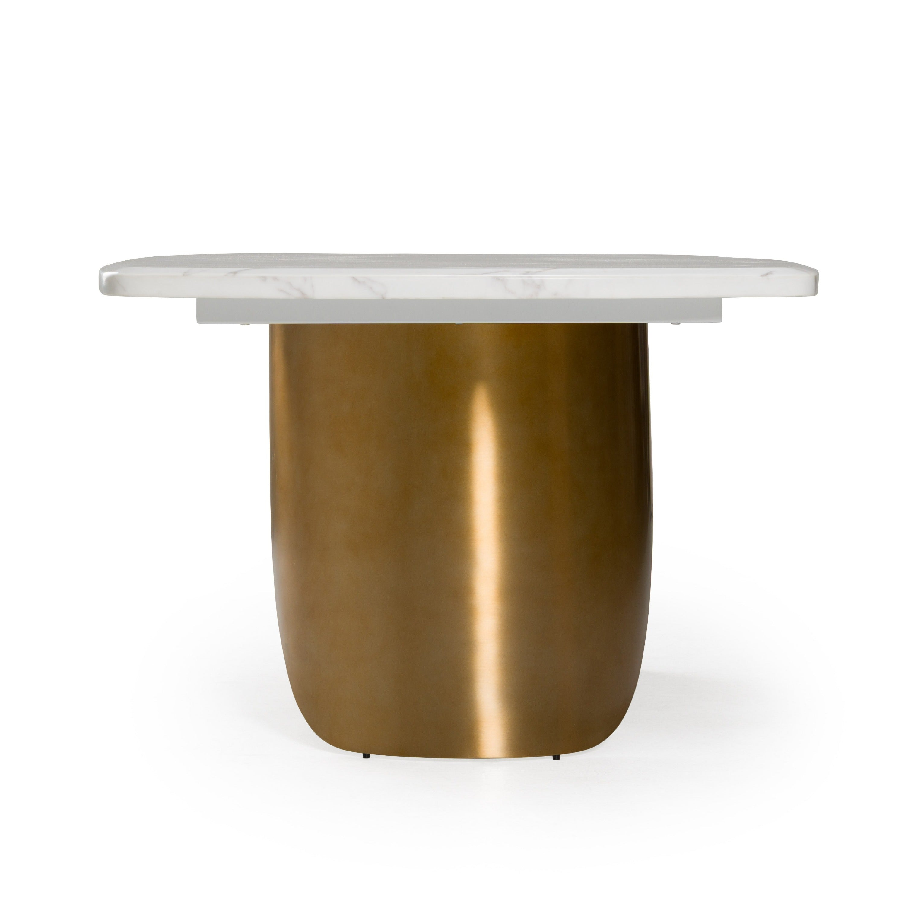 Modrest Reynold Glam Faux Marble & Gold Stainless Steel 94 Inch Dining Table Model VGGM-M-DT-1768C
