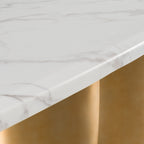 Modrest Reynold Glam Faux Marble & Gold Stainless Steel 94 Inch Dining Table Model VGGM-M-DT-1768C