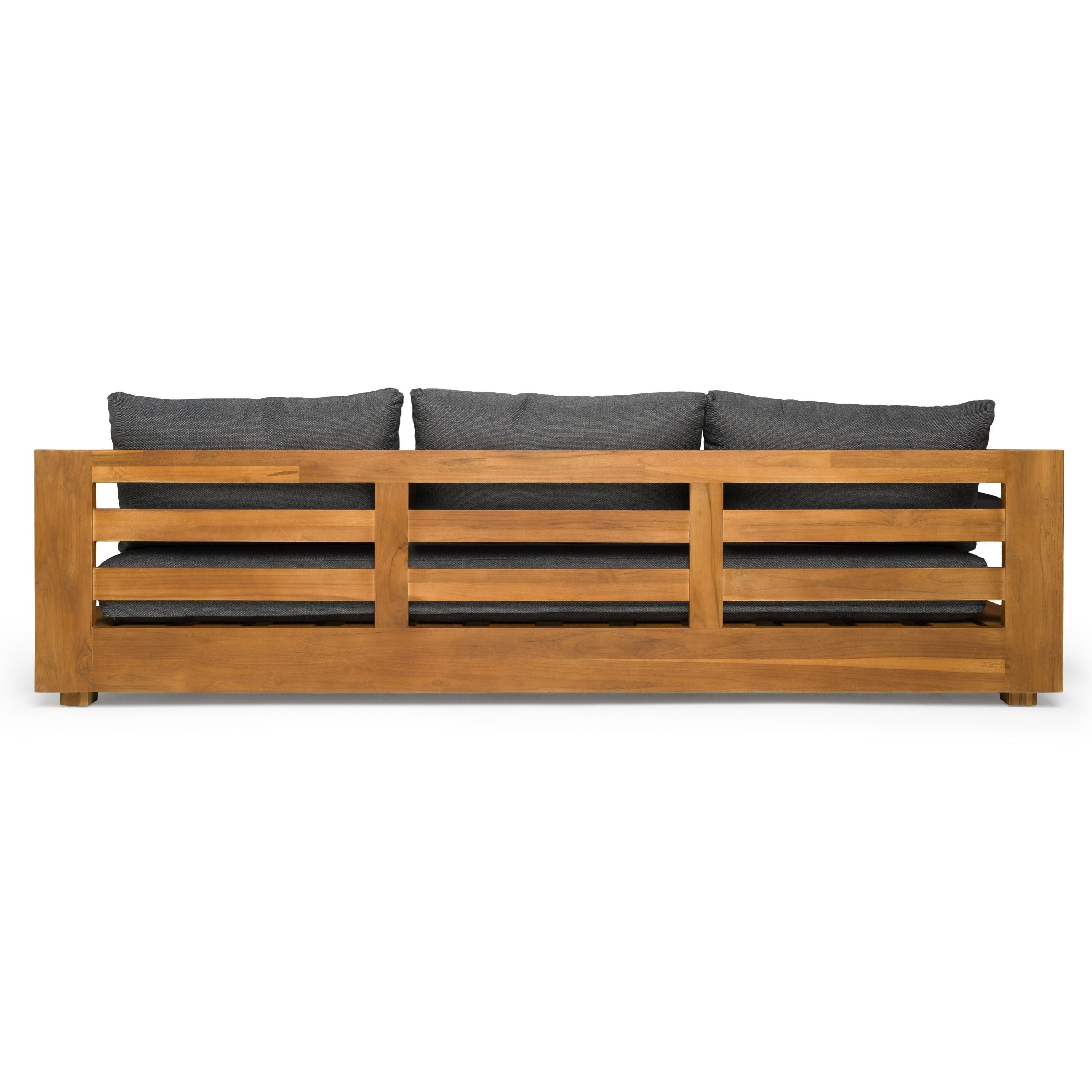 Renava Santorini Outdoor Grey Olefin Fabric & Natural Teak Sofa Set Model VGEF-CROVIE-SET