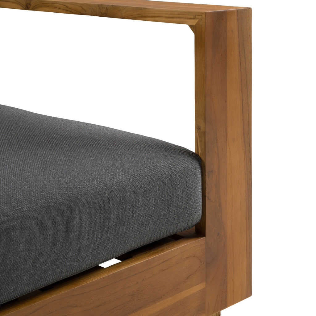 Renava Santorini Outdoor Grey Olefin Fabric & Natural Teak Sofa Set Model VGEF-CROVIE-SET