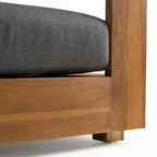 Renava Santorini Outdoor Grey Olefin Fabric & Natural Teak Sofa Set Model VGEF-CROVIE-SET