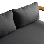 Renava Santorini Outdoor Grey Olefin Fabric & Natural Teak Sofa Set Model VGEF-CROVIE-SET