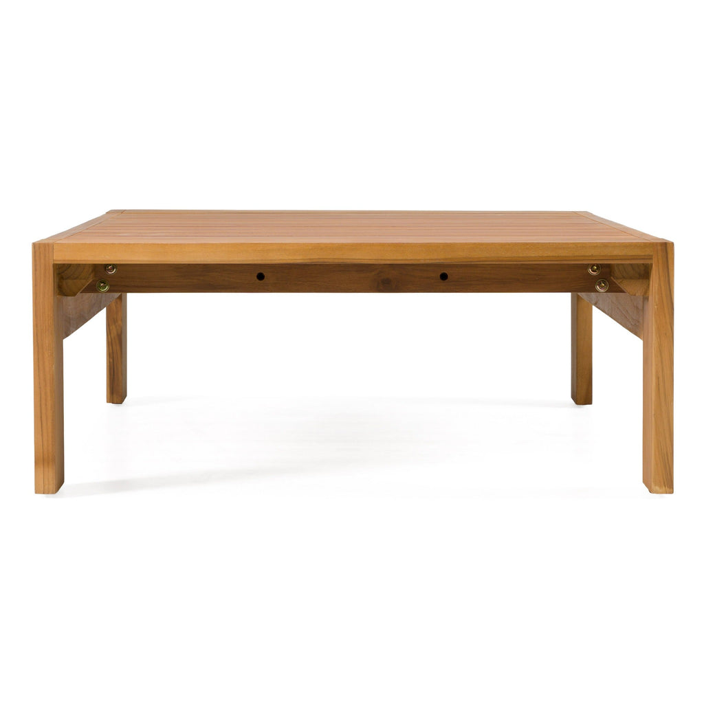 Renava Santorini Outdoor Grey Olefin Fabric & Natural Teak Sofa Set Model VGEF-CROVIE-SET