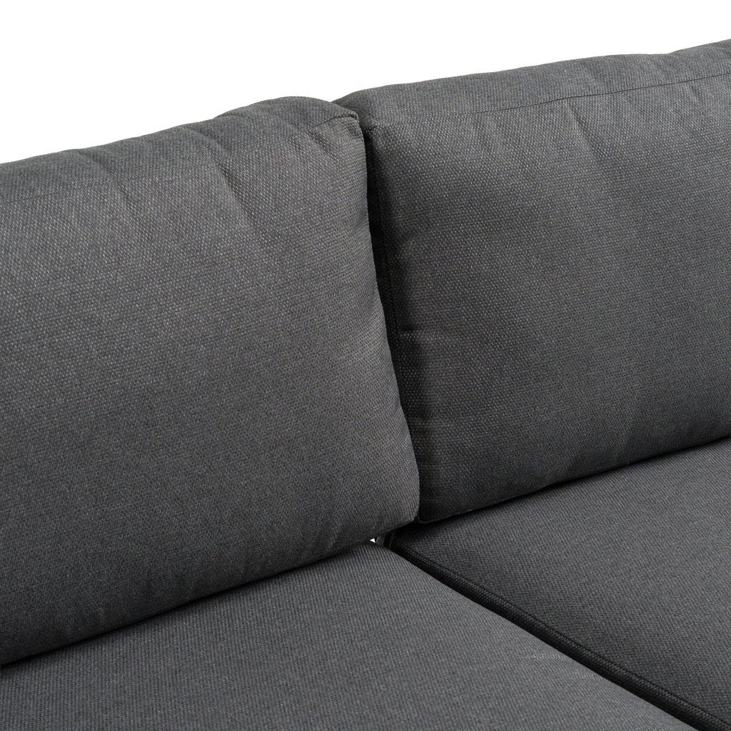 Renava Skaros Outdoor Grey Olefin Fabric & Eucalyptus Sectional Sofa & Coffee Table Set Model VGEF-BOSTON-SEC