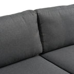 Renava Skaros Outdoor Grey Olefin Fabric & Eucalyptus Sectional Sofa & Coffee Table Set Model VGEF-BOSTON-SEC