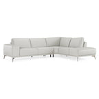 Lamod Italia Soho Italian Right Facing Light Grey Nirvana Leather Sectional Sofa Model VGCCSOHO-RAF-LTGRY-SECT