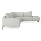 Lamod Italia Soho Italian Right Facing Light Grey Nirvana Leather Sectional Sofa Model VGCCSOHO-RAF-LTGRY-SECT