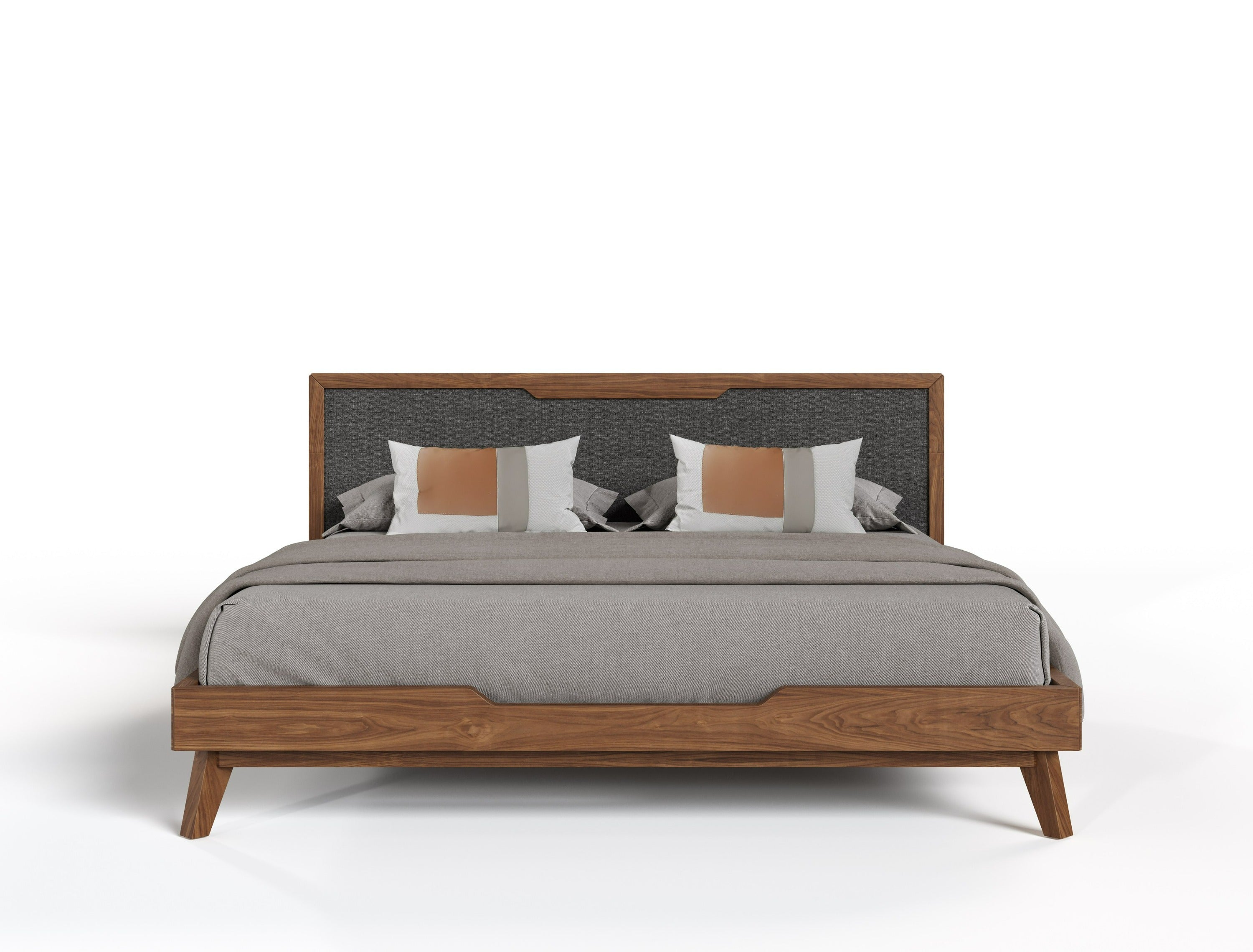 Nova Domus Soria Mid Century Grey & Walnut Bedroom Set Model VGMASORIA-SET