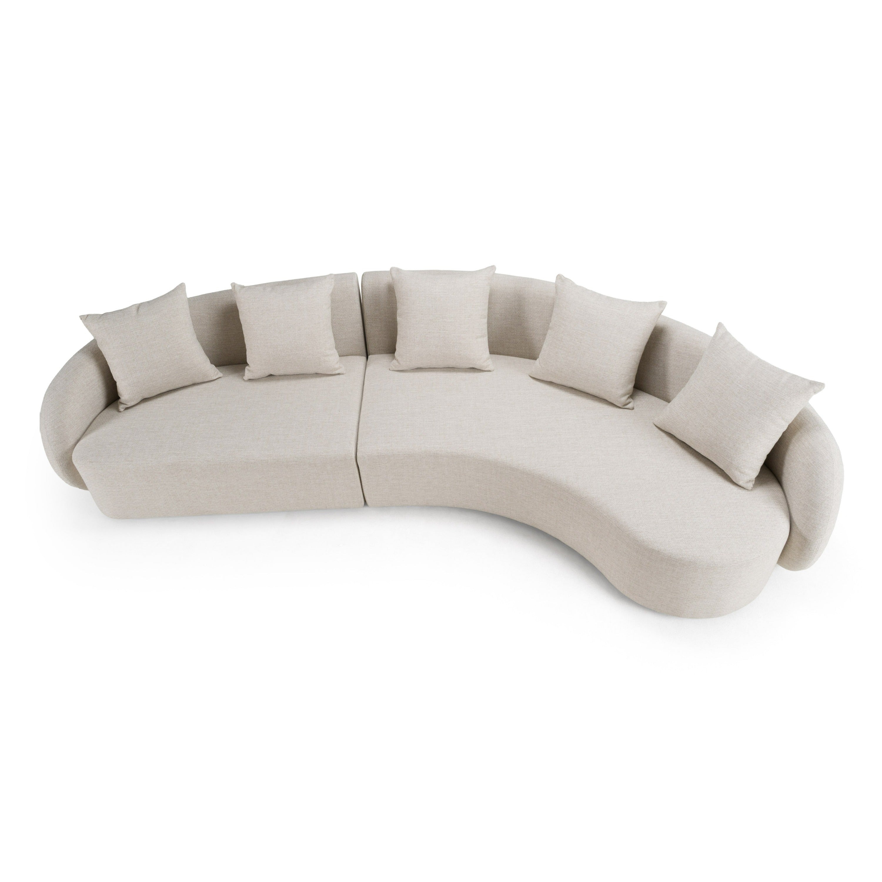 Renava Tabarca Outdoor Beige Fabric Sectional Sofa Model VGVK-F0172-R-2UL-BGE