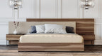 Nova Domus Matteo Italian Modern Walnut & Fabric Bed Model VGACMATTEO-BED