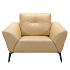 Divani Casa Forge Modern Beige Leather Chair Model VGVITB31324-BGE-CHR