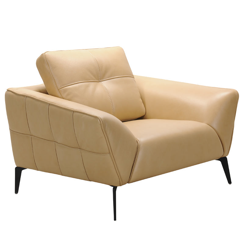 Divani Casa Forge Modern Beige Leather Chair Model VGVITB31324-BGE-CHR