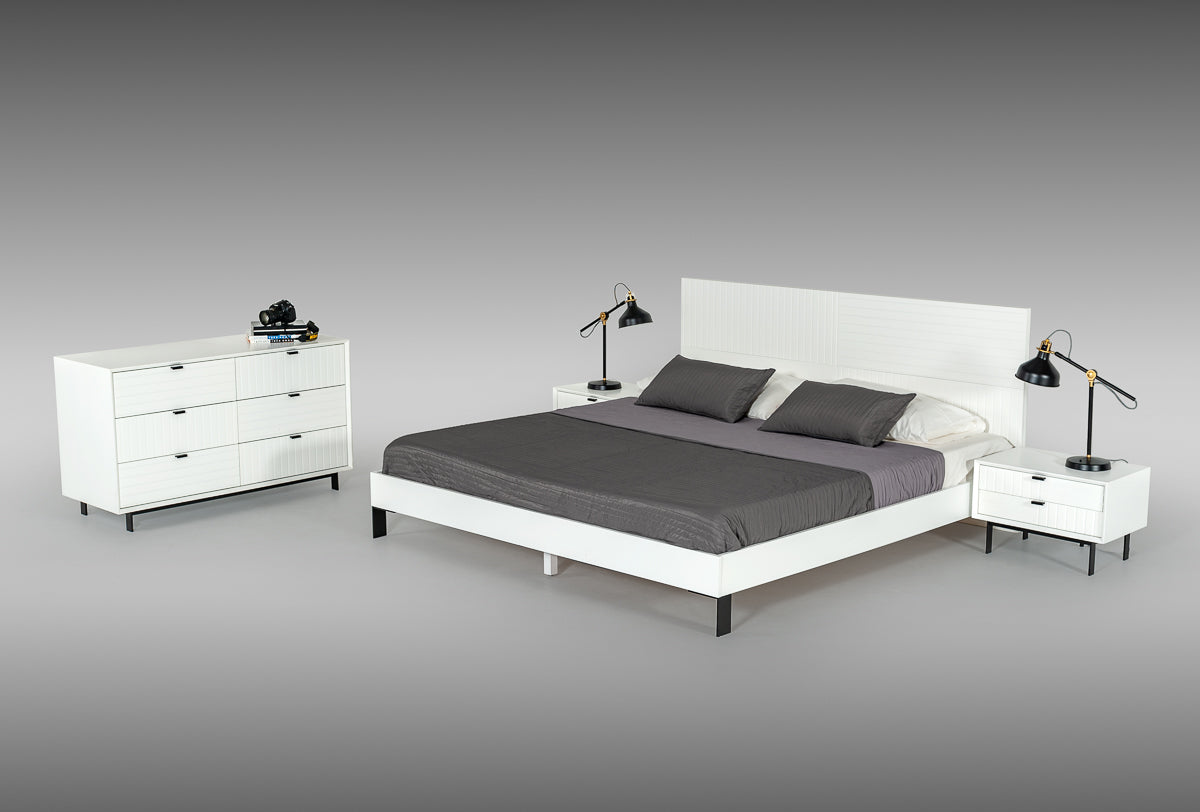 Nova Domus Valencia Contemporary White Bedroom Set Model VGMABR-76-SET