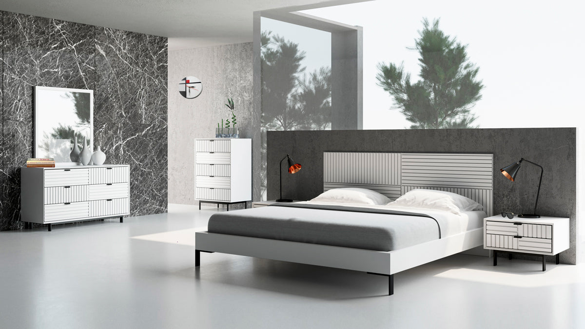 Nova Domus Valencia Contemporary White Bedroom Set Model VGMABR-76-SET
