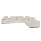 Divani Casa Vicki Modern Off White Fabric Modular Sectional Sofa Model VGKK-KF.8033-SECT-IVORY