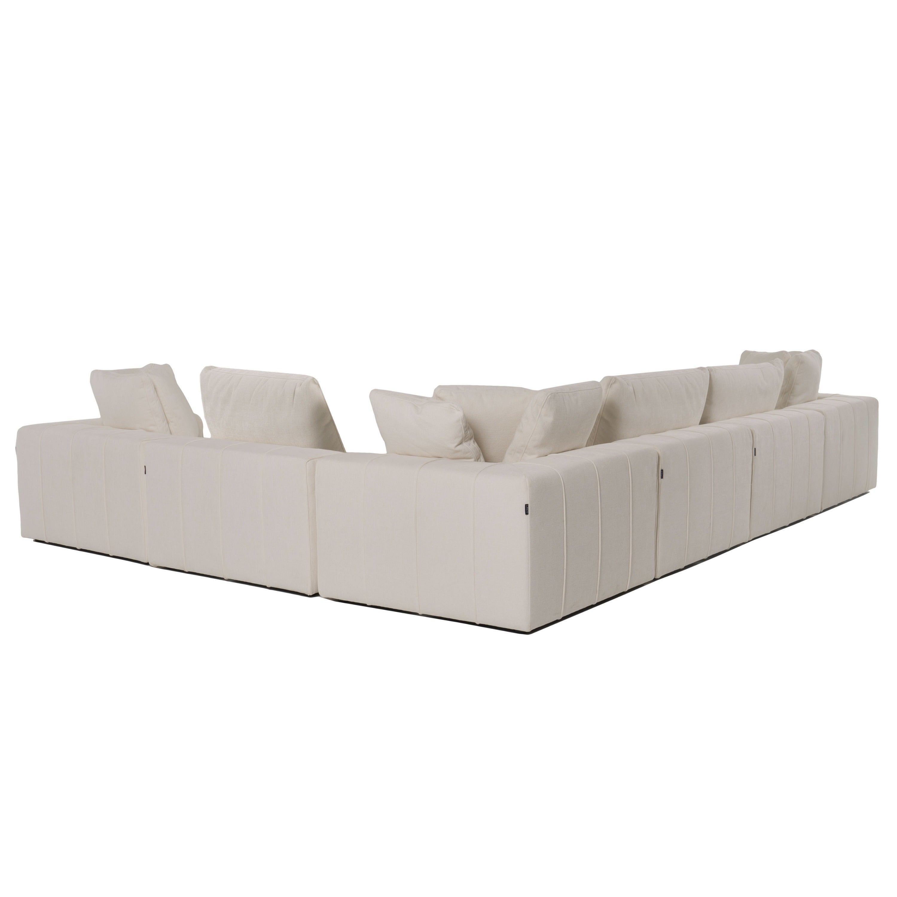 Divani Casa Vicki Modern Off White Fabric Modular Sectional Sofa Model VGKK-KF.8033-SECT-IVORY