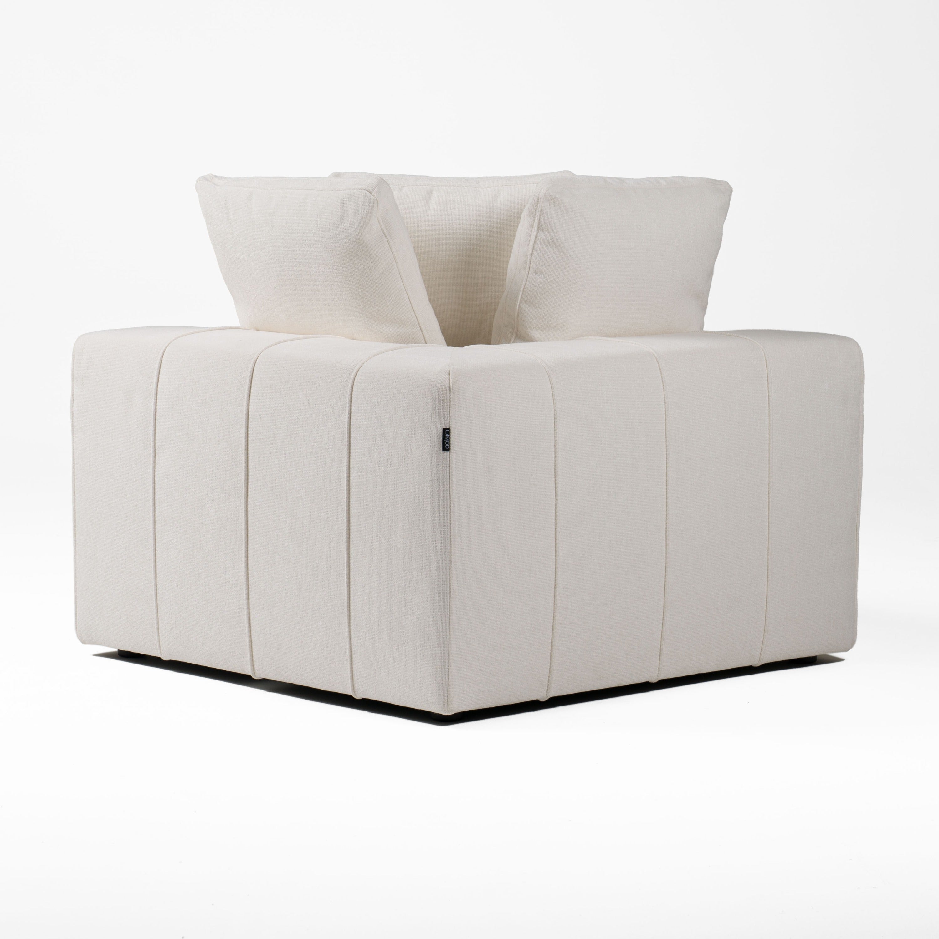 Divani Casa Vicki Modern Off White Fabric Modular Sectional Sofa Model VGKK-KF.8033-SECT-IVORY