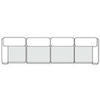 Divani Casa Vicki Modern Grey Fabric Modular Sectional Sofa 4 Piece Sectional Model VGKK-KF.8033-SECT-GRY-4-Piece Sectional