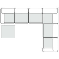 Divani Casa Vicki Modern Grey Fabric Modular Sectional Sofa 7 Piece Sectional Model VGKK-KF.8033-SECT-GRY-7-Piece Sectional